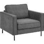 Reduzierte Graue Atlantic Home Collection Lounge Sessel aus Kunstleder Breite 50-100cm, Höhe 50-100cm, Tiefe 50-100cm 
