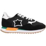 Schwarze Atlantic Stars Low Sneaker mit Schnürsenkel aus Veloursleder für Herren Größe 46 