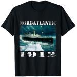 Schwarze Vintage Titanic T-Shirts für Herren Größe S 