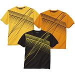 Schwarze Atlas For Men T-Shirts für Herren Größe L Große Größen 3-teilig 