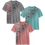 Korallenrote Atlas For Men T-Shirts für Herren Größe L 3-teilig 