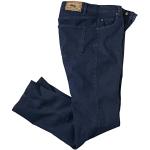 Dunkelblaue Atlas For Men Stretch-Jeans mit Nieten aus Denim maschinenwaschbar für Herren Übergrößen 