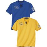 Blaue Kurzärmelige Atlas For Men T-Shirts aus Jersey maschinenwaschbar für Herren Größe 4 XL Große Größen 