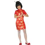 Rote Atosa Asien-Kostüme für Kinder Größe 116 