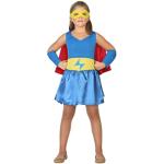 Blaue Atosa Supergirl Faschingskostüme & Karnevalskostüme für Kinder Größe 140 