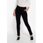 Reduzierte Schwarze Bestickte ATT Slim Fit Jeans mit Galonstreifen mit Reißverschluss aus Polyester für Damen Größe XS 
