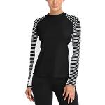 Reduzierte Schwarze Color Blocking Damenbadeshirts & Damenschwimmshirts aus Polyester Größe M 