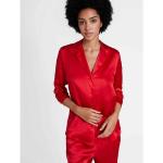 Reduzierte Rote Unifarbene Langärmelige Aubade Festliche Blusen aus Seide Handwäsche für Damen Größe M 1-teilig 
