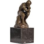 aubaho Bronze der Denker Mann Bronzeskulptur Bronzefigur nach Rodin Skulptur Replik Figur