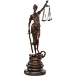 Bronzeskulptur Justitia Justizia Bronze Figur Skulptur im Antik-Stil - 24cm