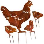 aubaho Deko-Vögel für den Garten mit Tiermotiv aus Eisen 4-teilig Ostern 