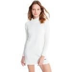 Weiße Casual Mini Minikleider & kurze Kleider aus Baumwollmischung für Damen Größe XL 