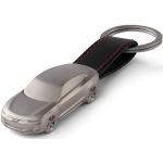 Silberne Gesteppte Audi Schlüsselanhänger & Taschenanhänger aus Rindsleder 
