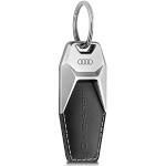 Schwarze Audi Schlüsselanhänger & Taschenanhänger aus Rindsleder graviert 