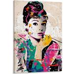 Moderne Audrey Hepburn Poster mit Graffiti-Motiv Querformat 60x80 