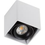 Reduzierte Schwarze KS Verlichting Quadratische LED Aufbaustrahler aus Aluminium schwenkbar GU10 
