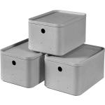 Graue curver Boxen & Aufbewahrungsboxen 13 cm aus Kunststoff 3-teilig 