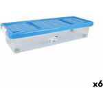 Blaue Aufbewahrungsboxen mit Deckel aus Kunststoff 6-teilig 