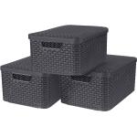Graue curver Boxen & Aufbewahrungsboxen 29 cm aus Kunststoff 3-teilig 