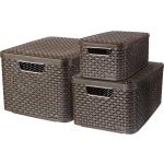 Braune curver Boxen & Aufbewahrungsboxen 29 cm aus Kunststoff 3-teilig 