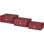 Rote Boxen & Aufbewahrungsboxen 3-teilig 
