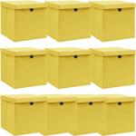 Gelbe Aufbewahrungsboxen mit Deckel mit Deckel 10-teilig 