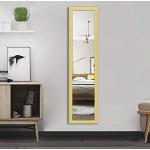 und Badezimmer Spiegel Gold Groß Ganzkörperspiegel mit Aluminiumrahmen für Schlaf-,Wohn Koonmi 144×45cm Standspiegel 