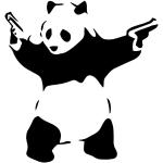Aufkleber für Auto, Van, Motiv: Banksy Bad Panda, Graffiti, lustiges Symbol