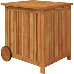 Hellbraune Auflagenboxen & Gartenboxen aus Massivholz mit Rollen 
