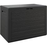 Anthrazitfarbene Moderne Auflagenboxen & Gartenboxen 101l - 200l aus Kunststoff mit Deckel 