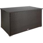 Braune tectake Auflagenboxen & Gartenboxen 501l - 750l aus Polyrattan mit Deckel 