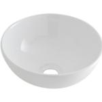 Weiße Hudson Reed Runde Handwaschbecken & Gäste-WC-Waschtische aus Keramik ohne Hahnloch 
