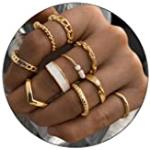 Goldene Boho Knuckle Ringe stapelbar für Damen 