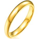Goldene Edelstahlringe aus Stahl für Damen Größe 65 zur Hochzeit 