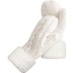 Reduzierte Weiße Winterhandschuhe für Damen Einheitsgröße für den für den Winter 