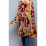 Batik Vintage Kimono-Jacken mit Quasten aus Samt für Damen Größe L für den für den Herbst 