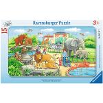 15 Teile Ravensburger Zoo Rahmenpuzzles 