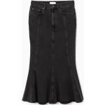 Schwarze COS Bio Jeansröcke aus Baumwolle für Damen Größe M 