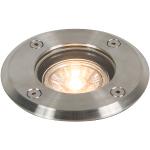 Reduzierte Silberne Moderne Qazqa Runde Deckenstrahler & LED Deckenstrahler aus Edelstahl dimmbar GU10 