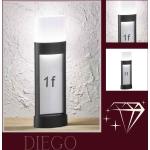 Außenleuchte Sockelleuchte Wofi Diego LED 10,5W IP54 Schwarz Hausnummer Leuchte