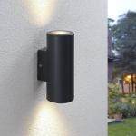 Reduzierte Schwarze Moderne Lindby Runde LED Wandlampen aus Kunststoff GU10 