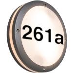 Reduzierte Anthrazitfarbene Minimalistische Qazqa Hausnummern beleuchtet & Hausnummernleuchten aus Aluminium E27 