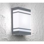 Anthrazitfarbene Moderne Wofi Außenwandleuchten & Außenwandlampen aus Edelstahl E27 