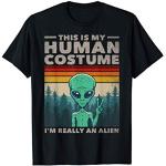 Außerirdisches Alien Kostüm Vintage Retro Halloween UFO T-Shirt