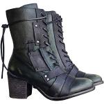 ausuky Damen Chunky Plateau Stiefeletten Schnürschuhe Punk Gothic Icon Retro Schuhe, Damen, grün, 43 eu