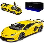 Gelbe AUTOart Lamborghini Aventador Modellautos & Spielzeugautos aus Kunstharz 