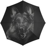 Schwarze Happy Rain Taschenschirme mit Tiermotiv aus Polyester für Damen 