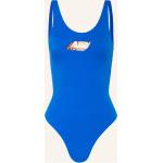 Reduzierte Blaue Autry U-Ausschnitt Badeanzüge mit hohem Beinausschnitt aus Polyamid ohne Bügel für Damen Größe XS 