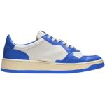Blaue Autry Low Sneaker mit Schnürsenkel aus Leder für Herren Größe 47 mit Absatzhöhe bis 3cm 