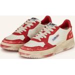 Rote Vintage Autry Low Sneaker aus Leder leicht für Damen Größe 40 